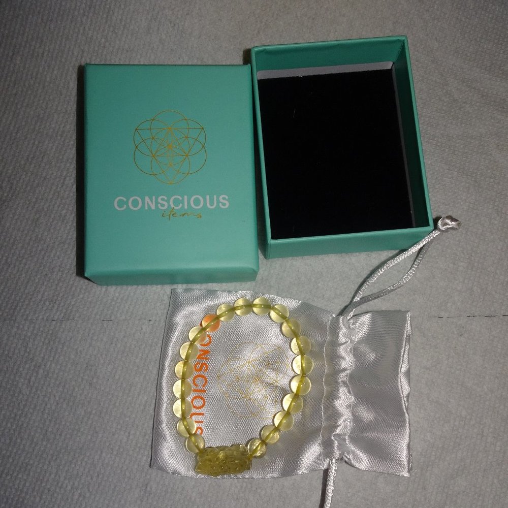 Conscious Items Citrine Pi Yao Stretch Bracelet